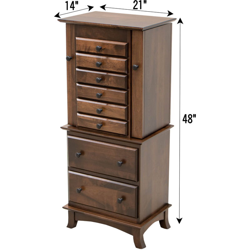 Amish Split Shaker Jewelry Armoire