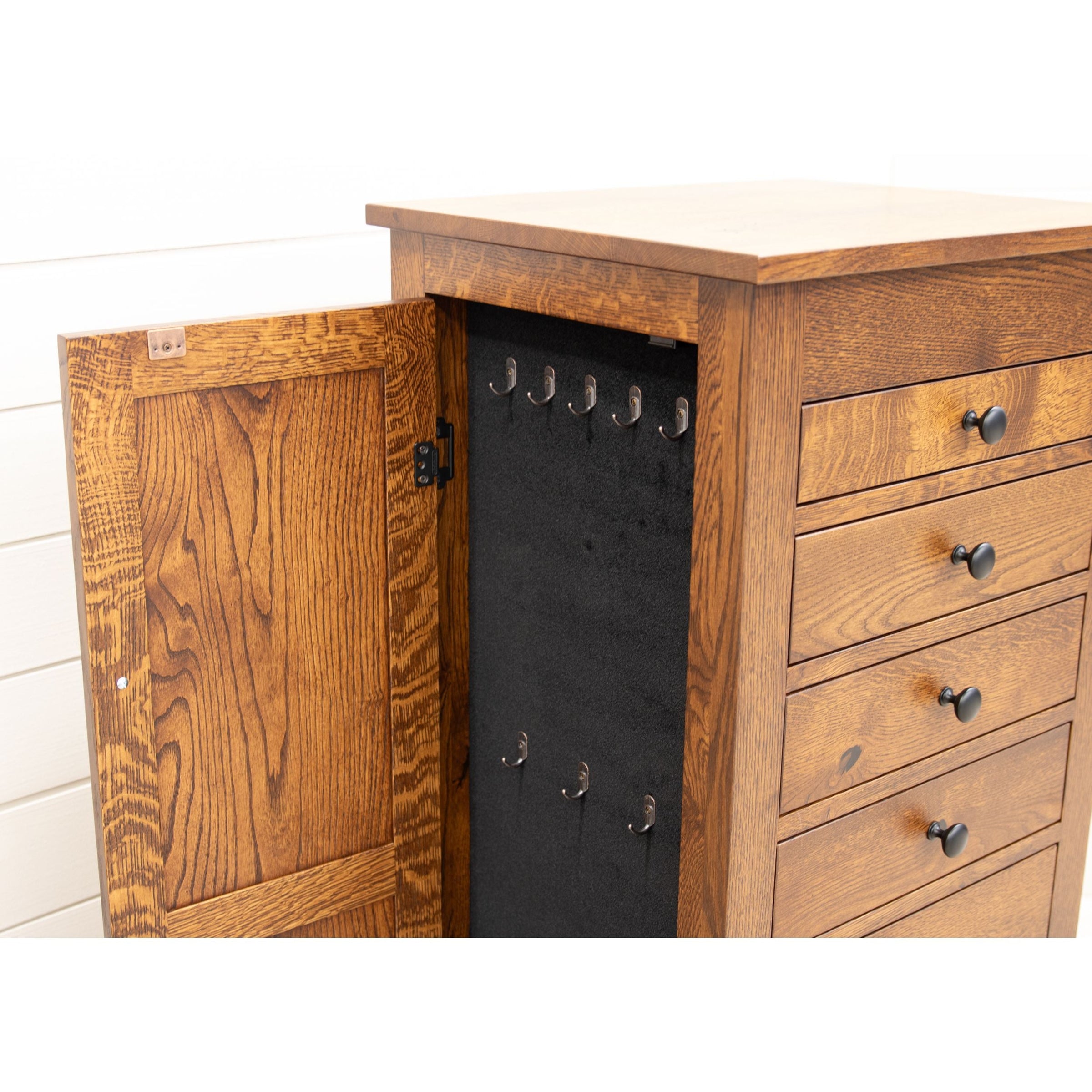 Amish Mission Maple Wood Jewelry Armoire | ASB