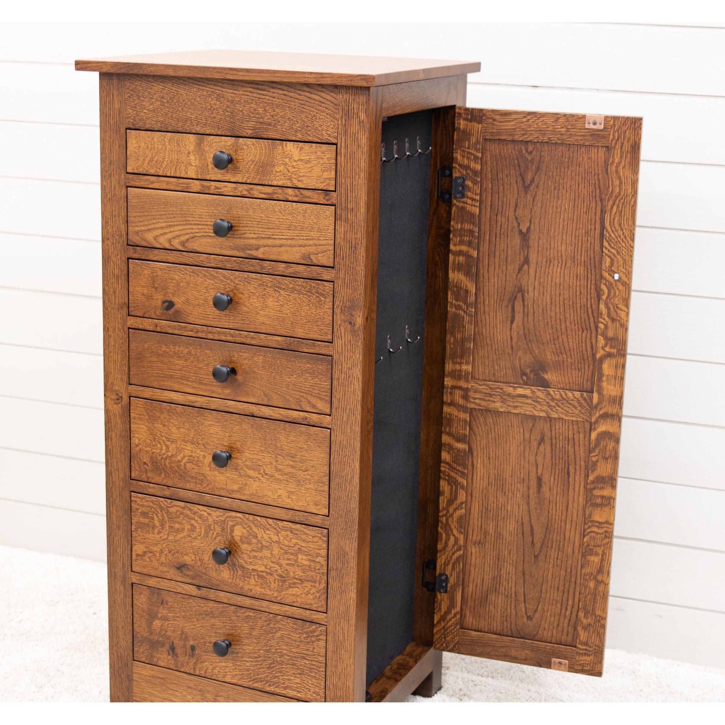 Amish Mission Maple Wood Jewelry Armoire | ASB