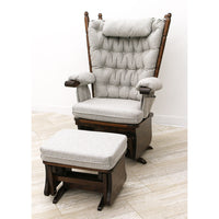 Amish Classic Oak Wood Swivel Glider Rocker & Ottoman | ASB-4275-K