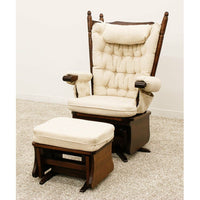 Amish Classic Oak Wood Swivel Glider Rocker & Ottoman | ASB-4274-K