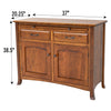 Bismark Cherry Wood Buffet - 2-Door | MC