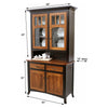 Bismark Black & Wood Hutch - 2-Door | M-EB&E-MC