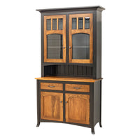 Bismark Black & Wood Hutch - 2-Door | M-EB&E-MC