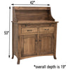 Bismark Maple Wood Buffet with Hutch Topper - 2-Door | CO