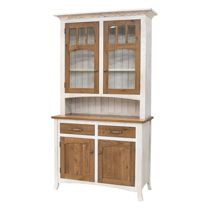 Bismark White & Wood Hutch - 2-Door | O-CS&RWO-CO