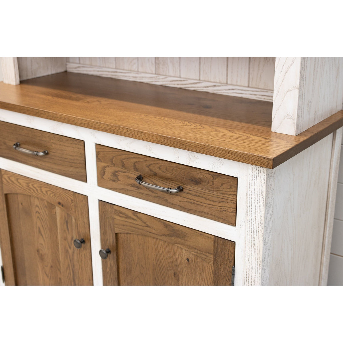 Bismark White & Wood Hutch - 2-Door | O-CS&RWO-CO