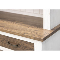 Bismark White & Wood Hutch - 2-Door | O-GW&RWO-SB
