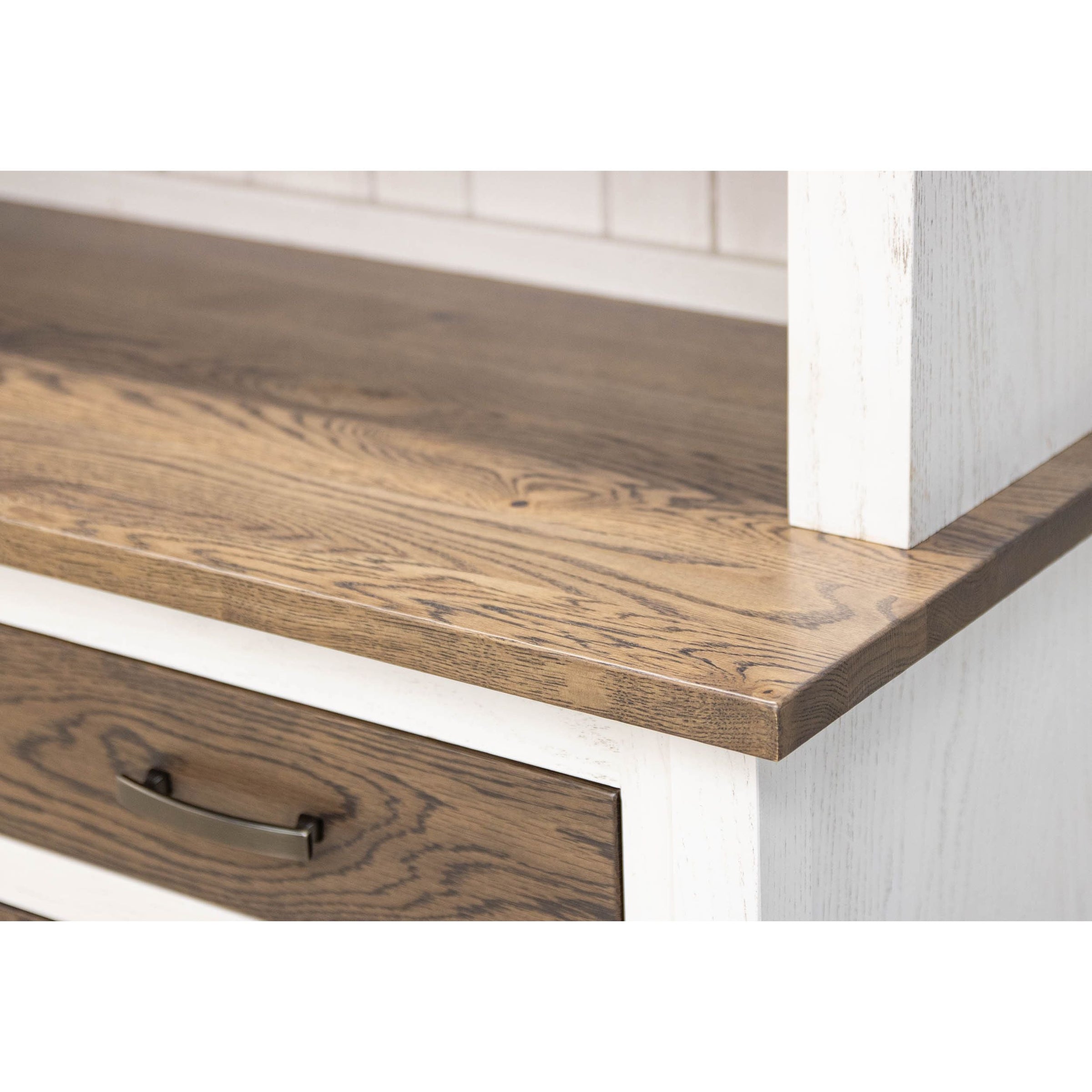 Bismark White & Wood Hutch - 2-Door | O-GW&RWO-SB