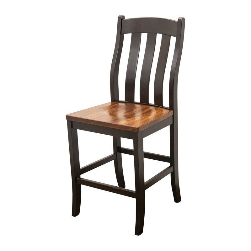 Florence Black & Wood 24" Stationary Bar Stool | M-EB&E-MC