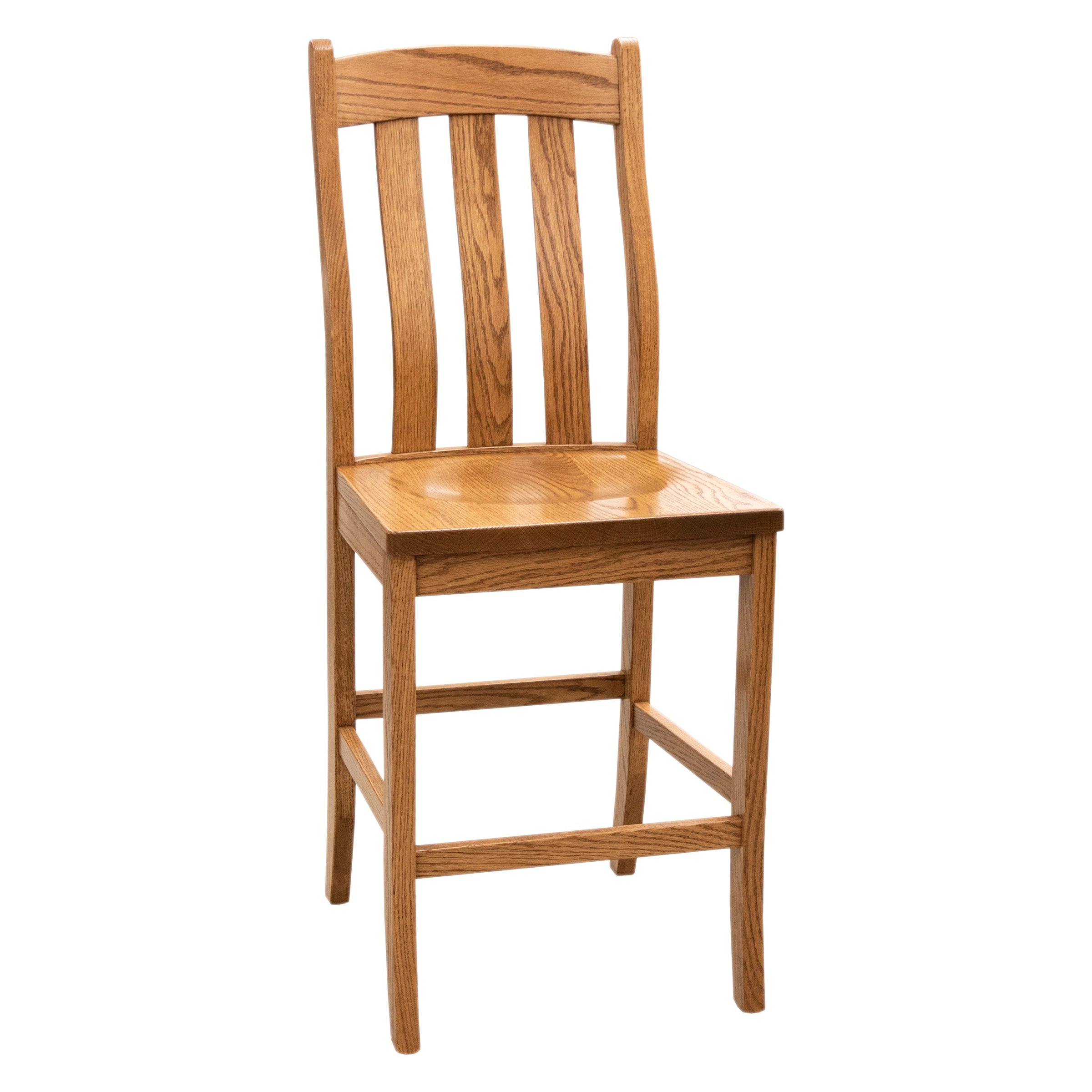 Florence Oak Wood 24" Stationary Bar Stool | FW