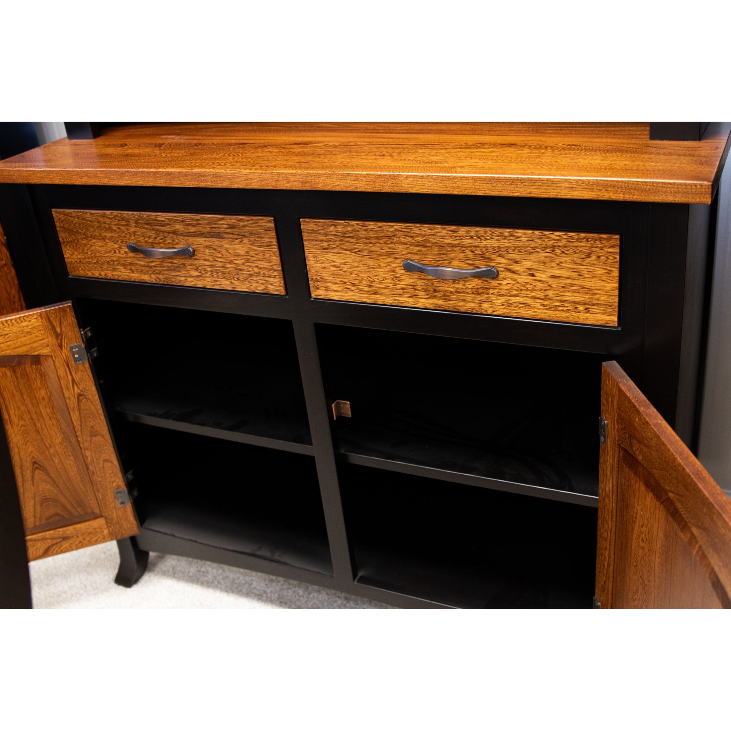 Bismark White & Wood Hutch - 2-Door | O-GW&RWO-SB