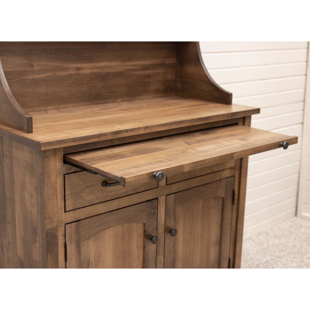 Bismark Maple Wood Buffet with Hutch Topper - 2-Door | CO