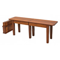 Seattle Shaker Leg Cherry Wood Expandable Dining Bench | MC