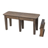 Seattle Shaker White Oak Wood Expandable Dining Bench | SB