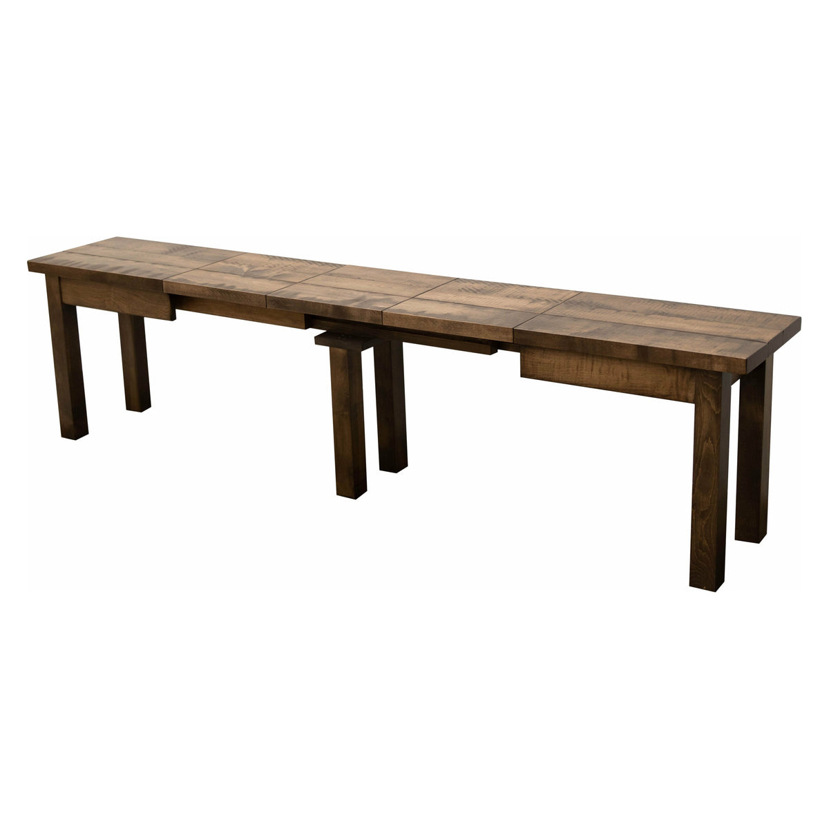 Square Leg Maple Wood Expandable Dining Bench | CO