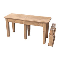 Seattle Shaker Maple Wood Expandable Dining Bench | WB