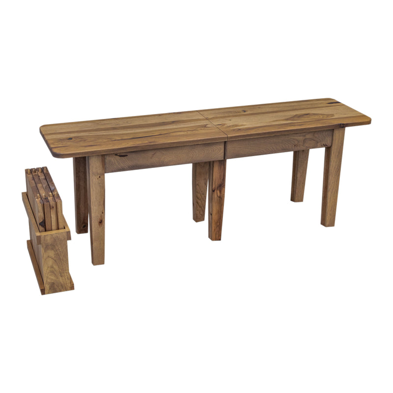 Seattle Shaker Hickory Wood Expandable Dining Bench | CO