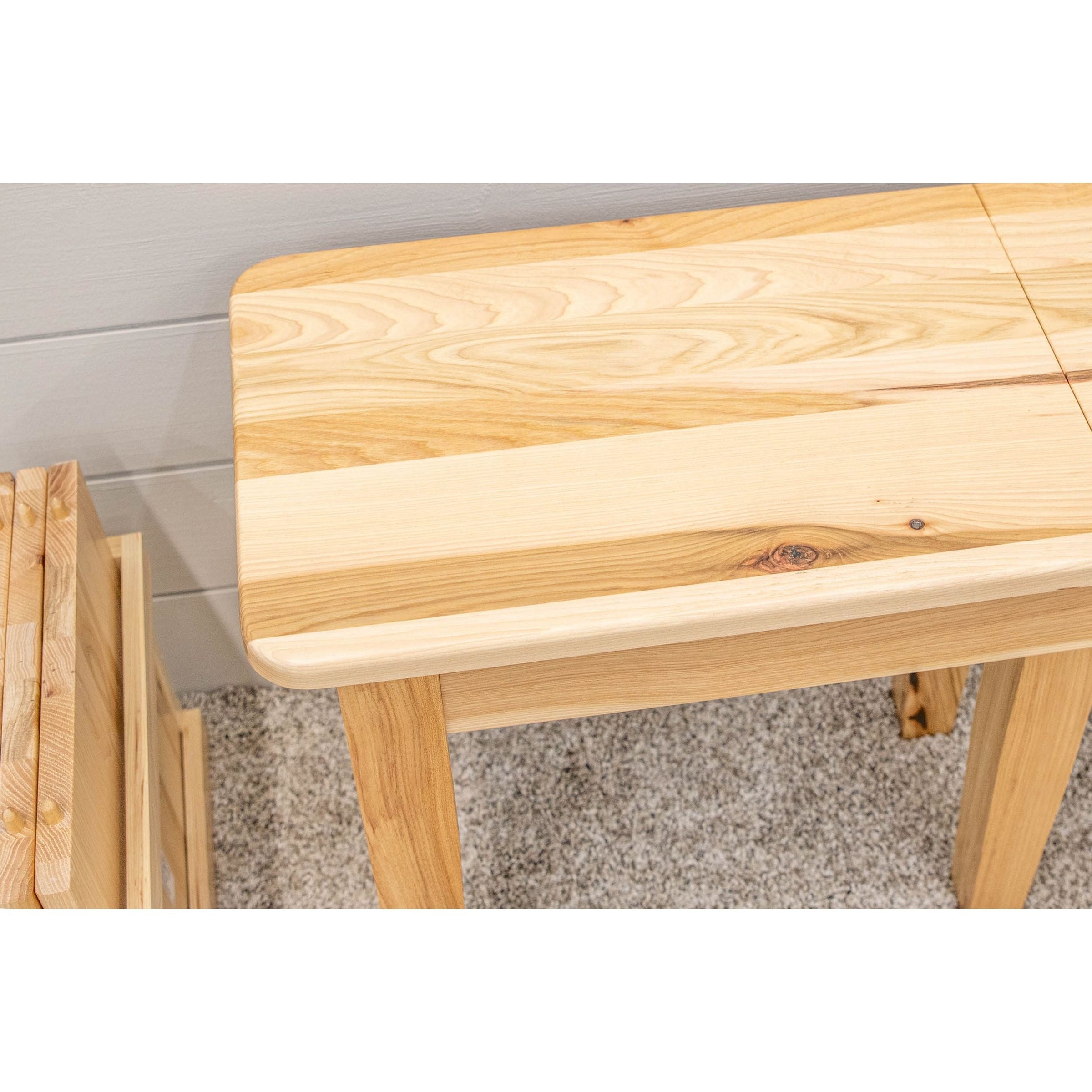Seattle Shaker Leg Hickory Wood Expandable Dining Bench | NAT