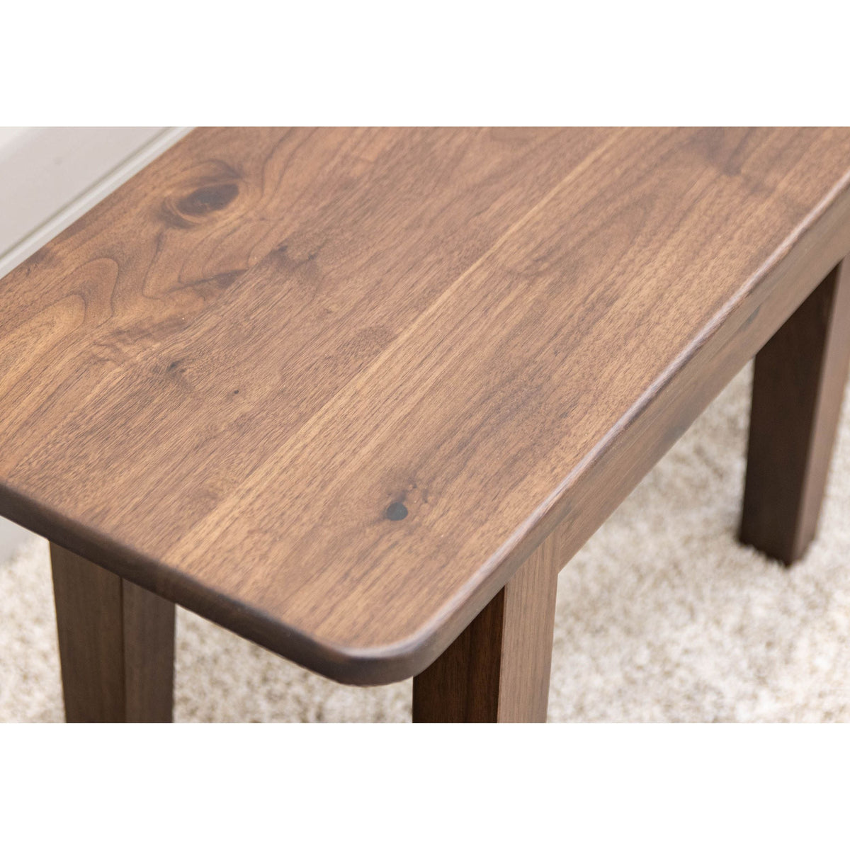 Seattle Shaker Leg Walnut Wood Expandable Dining Bench | CO