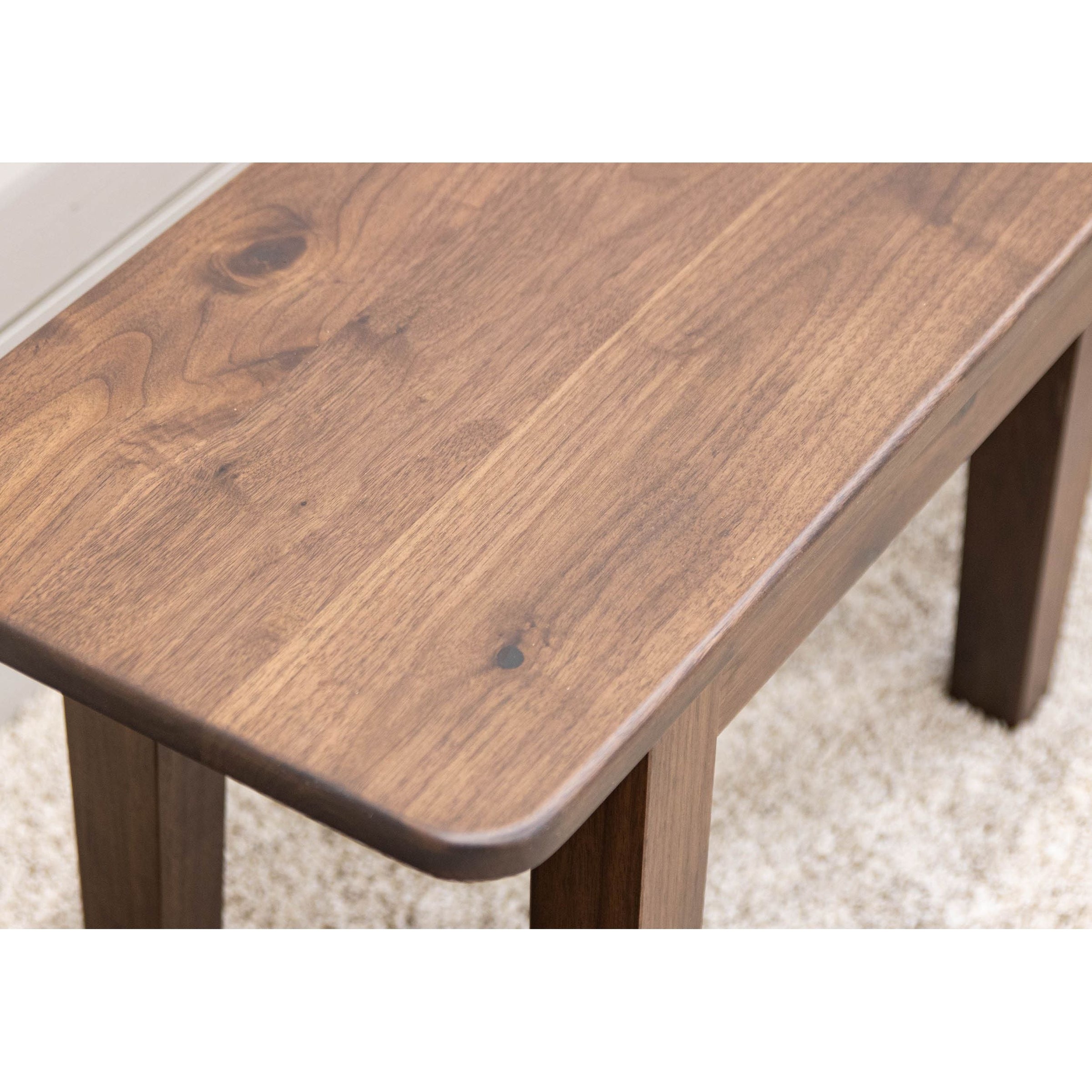 Seattle Shaker Leg Walnut Wood Expandable Dining Bench | CO