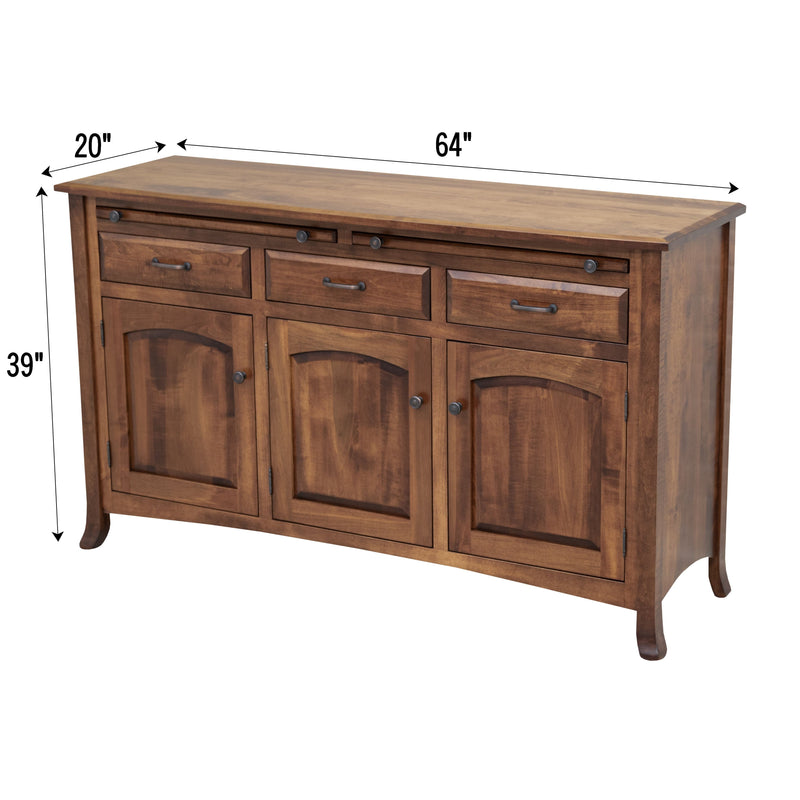 Bismark Maple Wood Buffet - 3-Door | ASB