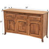 Bismark Maple Wood Buffet - 3-Door | BOS