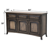 Bismark Maple Wood Buffet - 3-Door | SP-Burn
