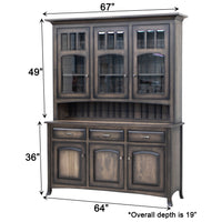 Bismark Maple Wood Hutch, 67" wide | SP-Burn
