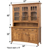 Bismark Hickory Wood Hutch, 67" wide | HC