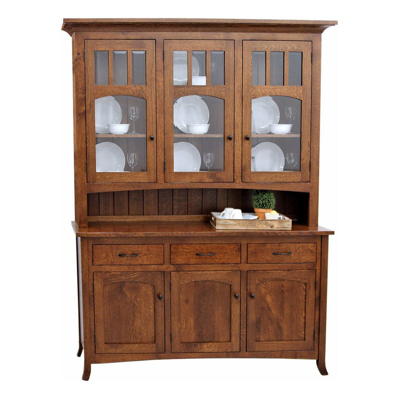 Bismark Quarter Sawn White Oak Wood Hutch, 67" wide | ASB
