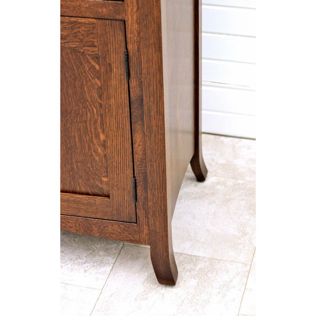 Bismark Quarter Sawn White Oak Wood Hutch, 67" wide | ASB