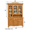 Kensington Oak Wood Hutch - 3-Door | S-14