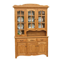 Kensington Oak Wood Hutch - 3-Door | S-14