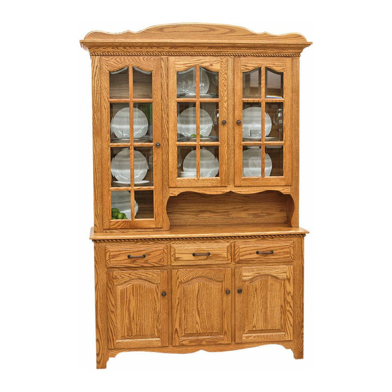 Kensington Oak Wood Hutch - 3-Door | S-14