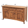Bismark Elm Wood Buffet - 3-Door | MC