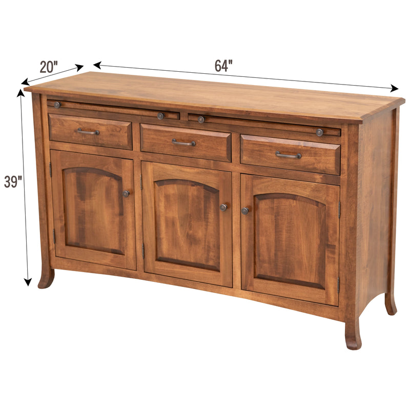 Bismark Elm Wood Buffet - 3-Door | MC