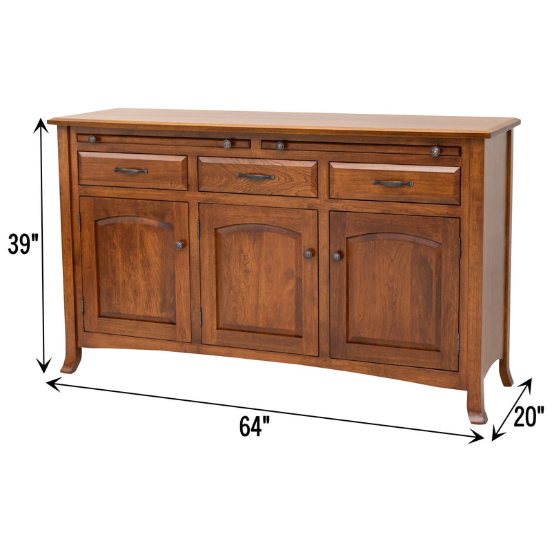 Bismark Cherry Wood Buffet - 3-Door | MC