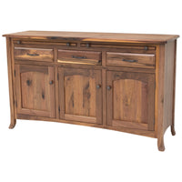 Bismark Walnut Wood Buffet - 3-Door | NAT