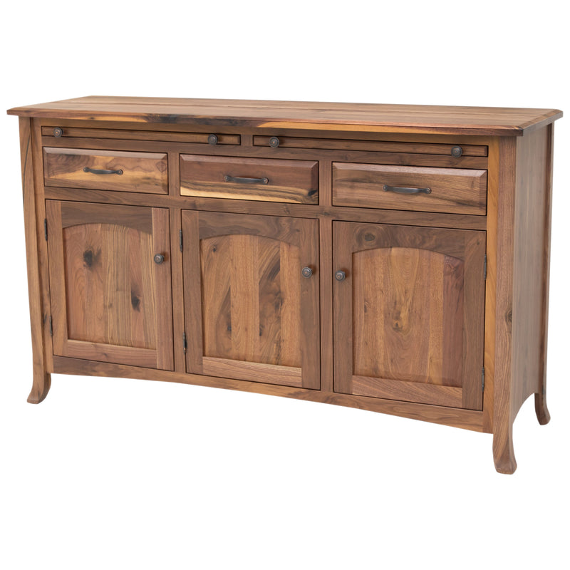 Bismark Walnut Wood Buffet - 3-Door | NAT