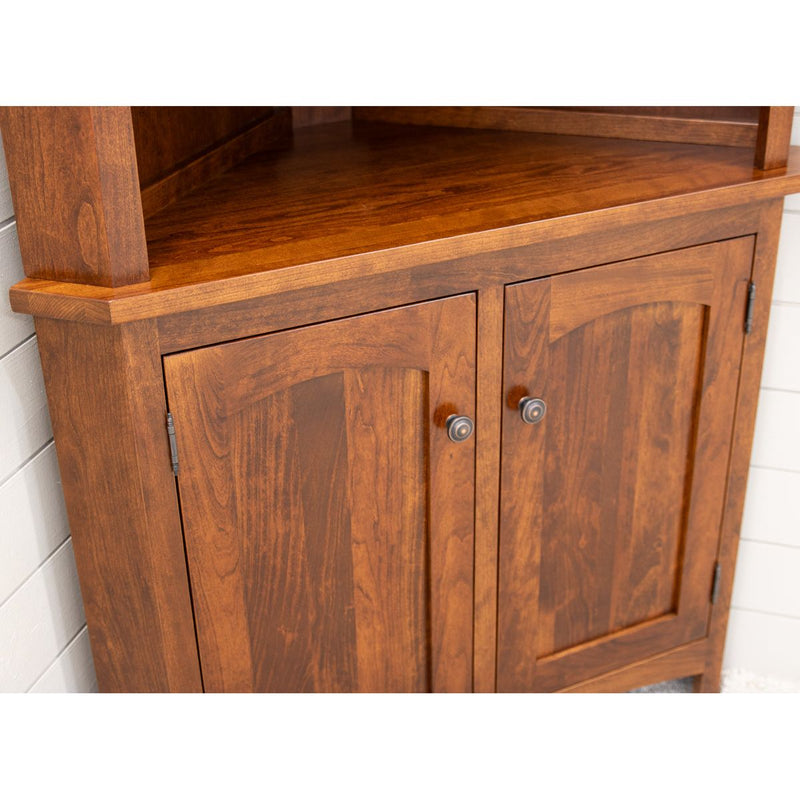 Bismark Cherry Wood Corner Hutch | MC