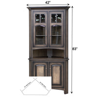 Bismark Black & Wood Corner Hutch | M-EB&E-MC