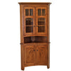 Bismark Quarter Sawn White Oak Wood Corner Hutch | ASB