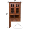 Bismark Oak Wood Corner Hutch | MC