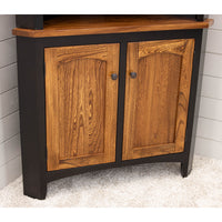 Bismark Black & Wood Corner Hutch | M-EB&E-MC