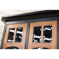 Bismark Black & Wood Corner Hutch | M-EB&E-MC