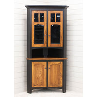 Bismark Black & Wood Corner Hutch | M-EB&E-MC