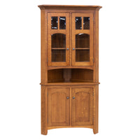 Bismark Quarter Sawn White Oak Wood Corner Hutch | MC