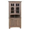 Bismark White Oak Wood Corner Hutch | SB