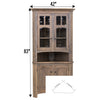 Bismark White Oak Wood Corner Hutch | SB
